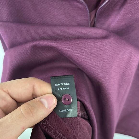 Lulus Women's Felicity Burgundy Backless Lace Mini Skater Dress Small NWT - Picture 8 of 9